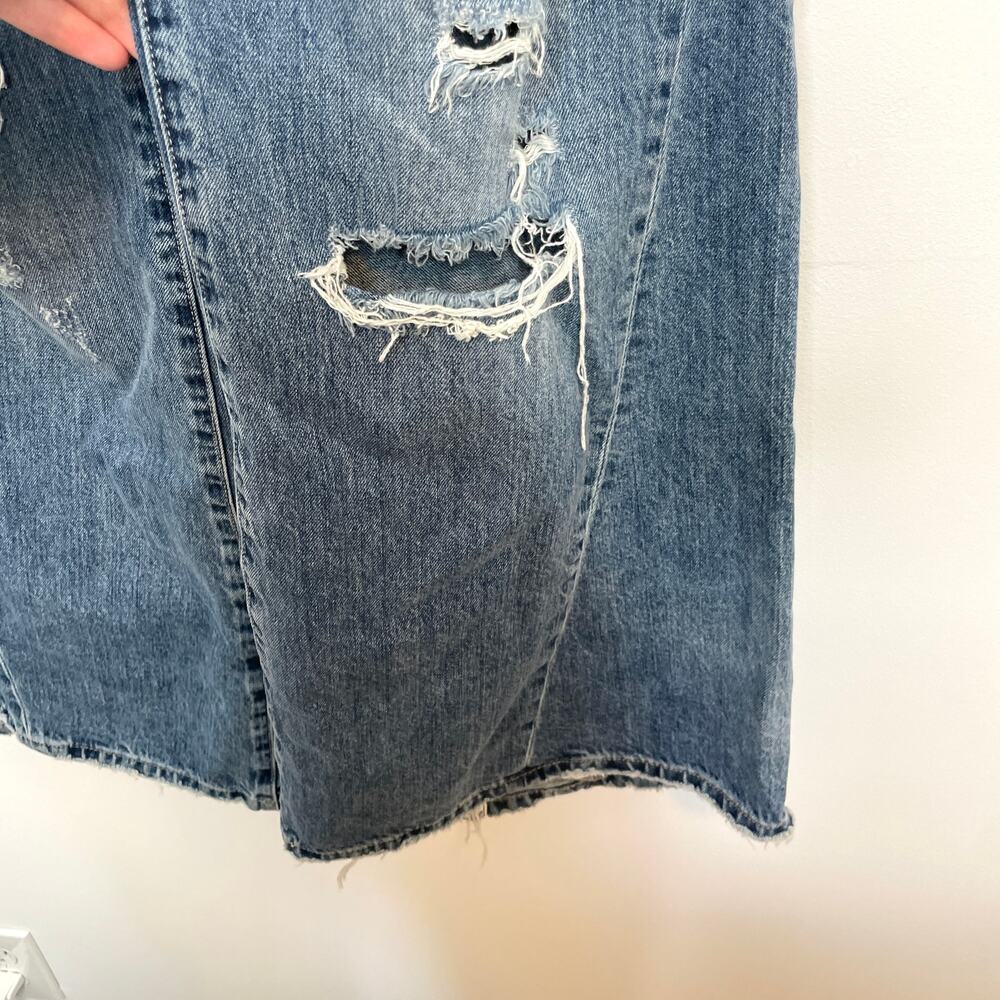 One Teaspoon Light Blue Distressed Straight Leg Jeans - Picture 7 of 12